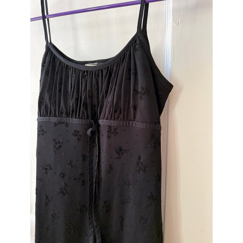 Vintage Rocket Candy Black Beaded Slip Dress – Size Small - Picture 2 of 10